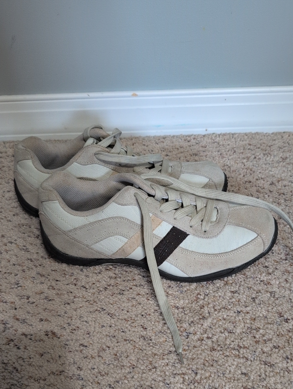 Perry Ellis Tan and Ivory Men's Casual Sneakers Size 10.5w